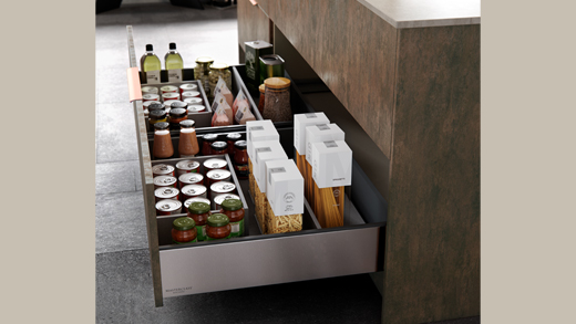 modern kitchen extra wide drawers
