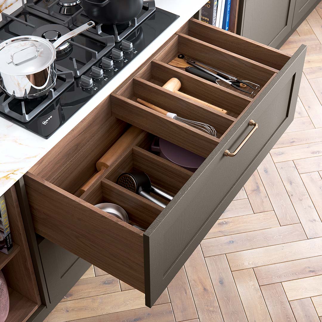 Wood Effect Kitchen Drawers by Sigma 3 Kitchens