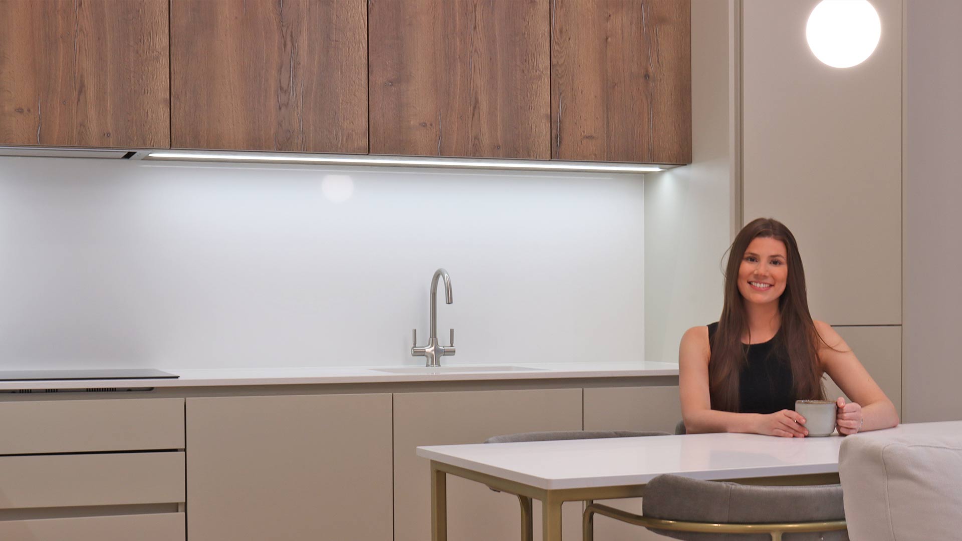 An open plan modern kitchen in London