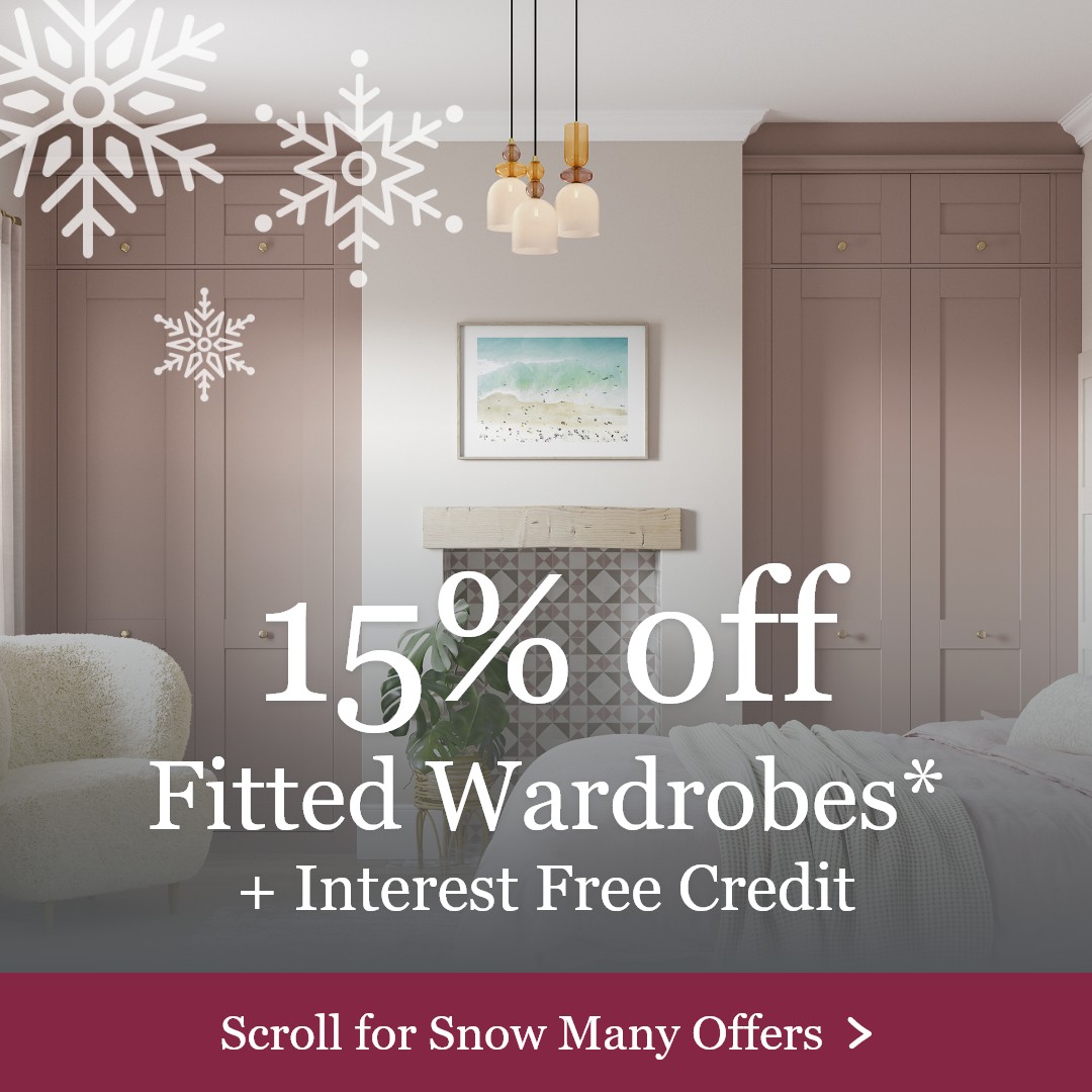 15% off Fitted Wardrobes plus Interest Free Credit available