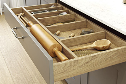 Wood effect drawers