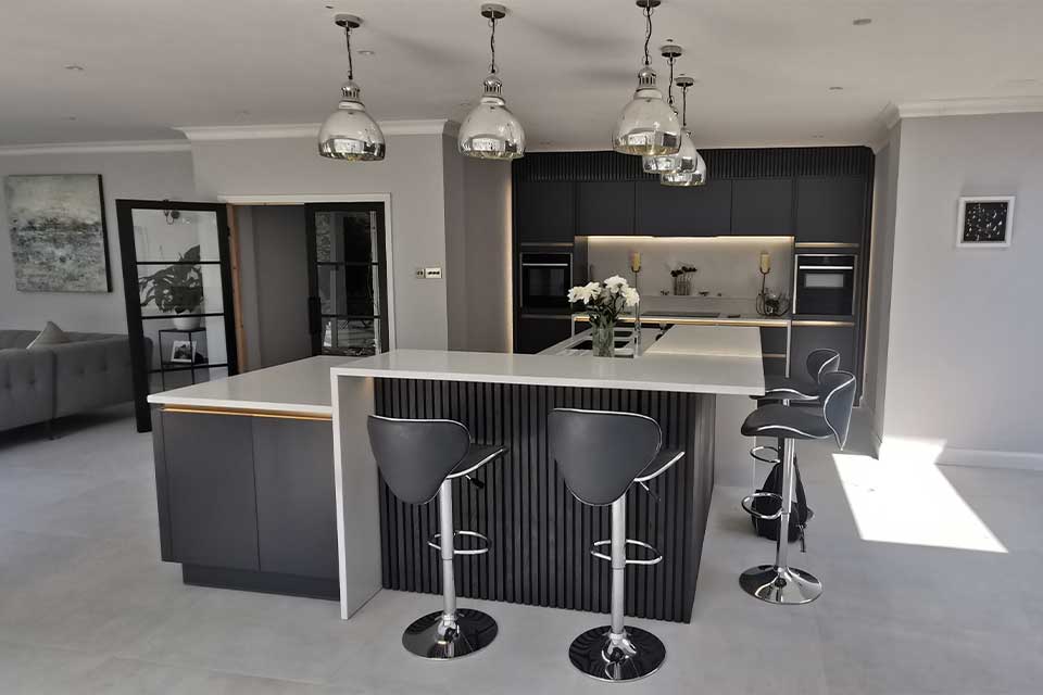 Black Handleless Kitchen by Sigma 3 Kitchens