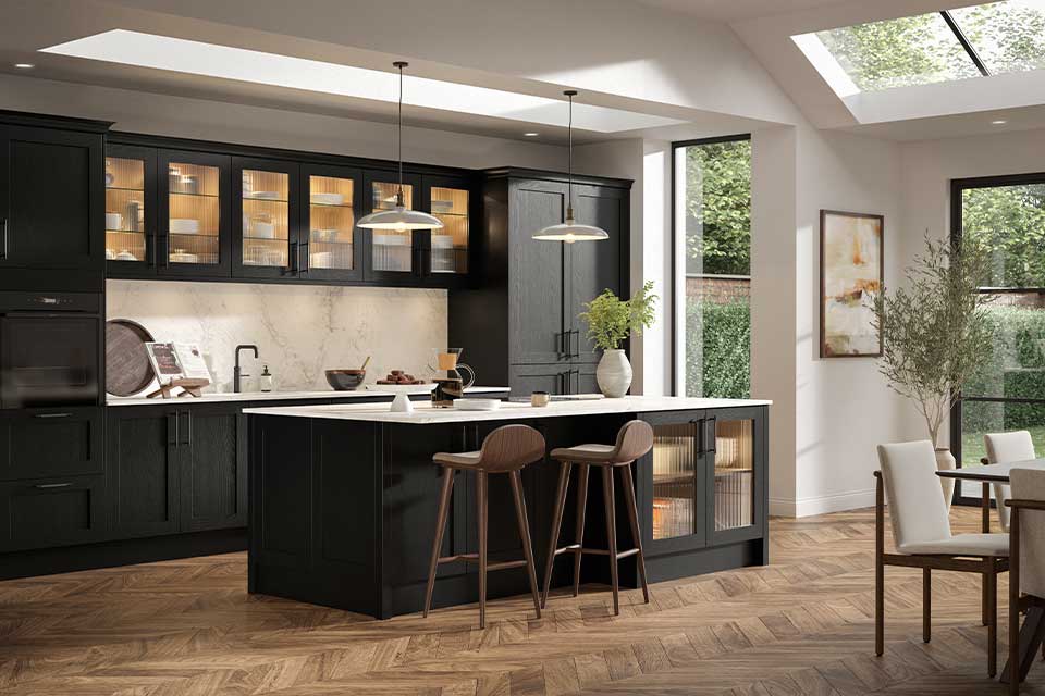 Black Shaker Kitchen by Sigma 3 Kitchens