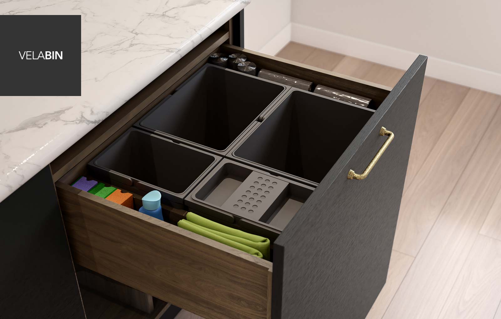 VelaBin Integrated kitchen bin