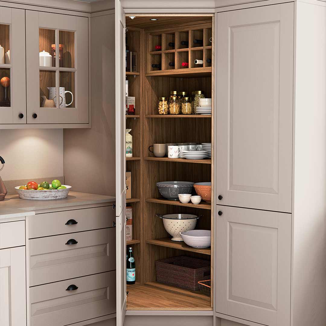 A classic corner pantry