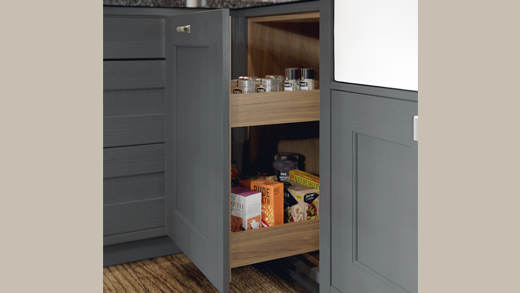 Small kitchen pull out larder