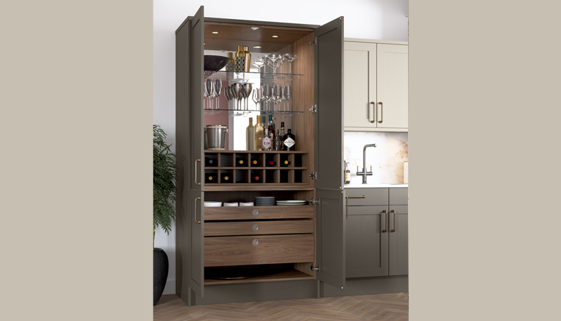 Classic kitchen drinks cabinet