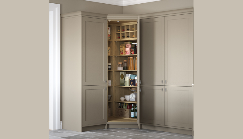 Classic kitchen corner pantry