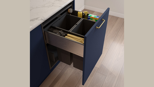 modern kitchen integrated bin