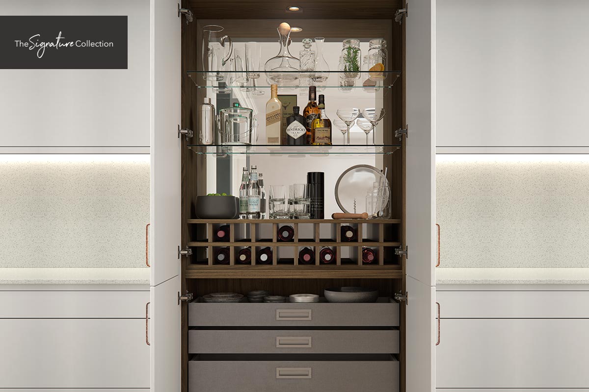 Essential for a luxury kitchen - The Connery cocktail cabinet