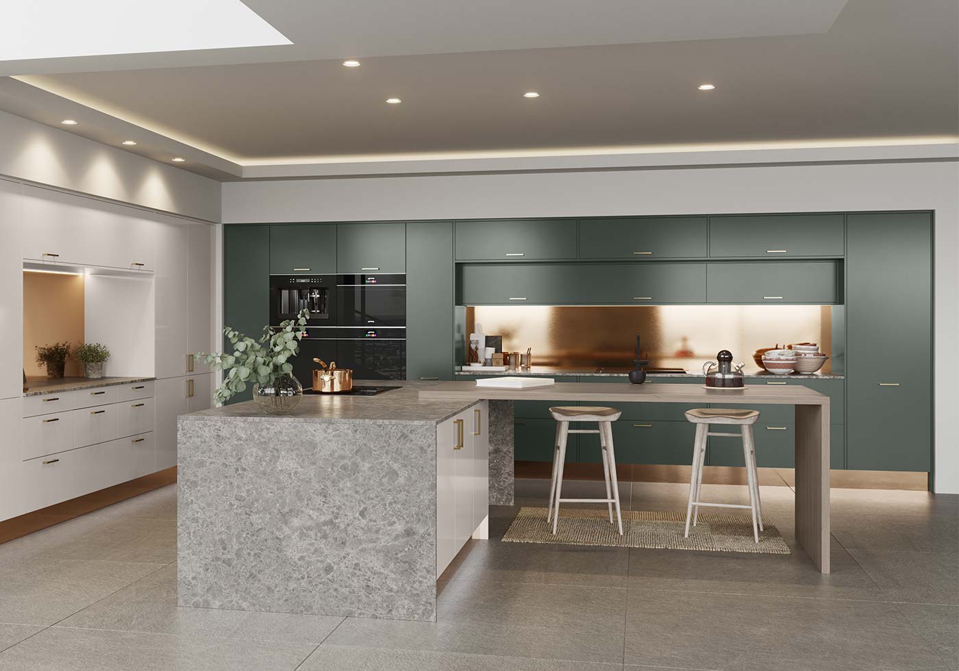 dark green kitchen design