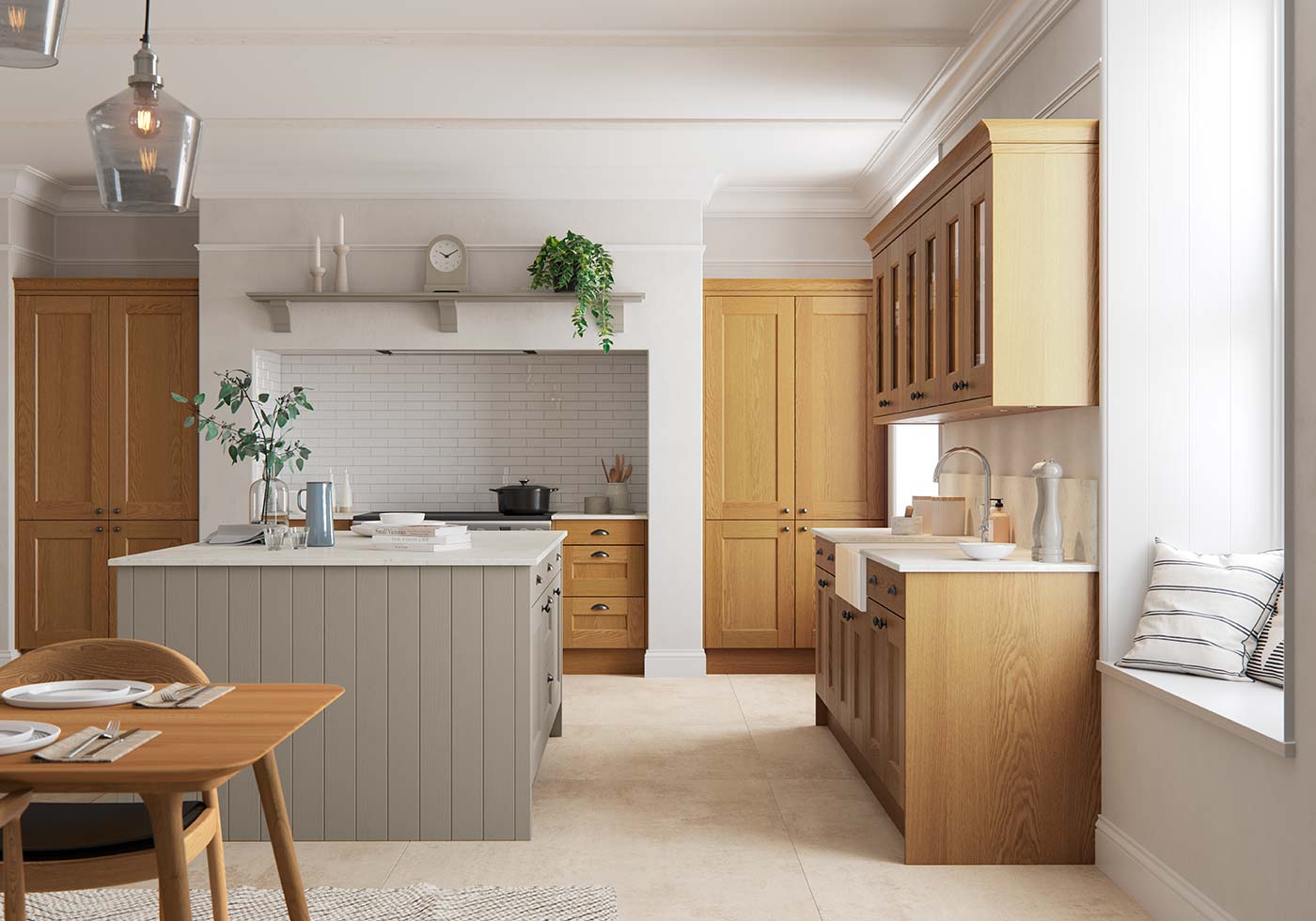 Solva oak shaker kitchen