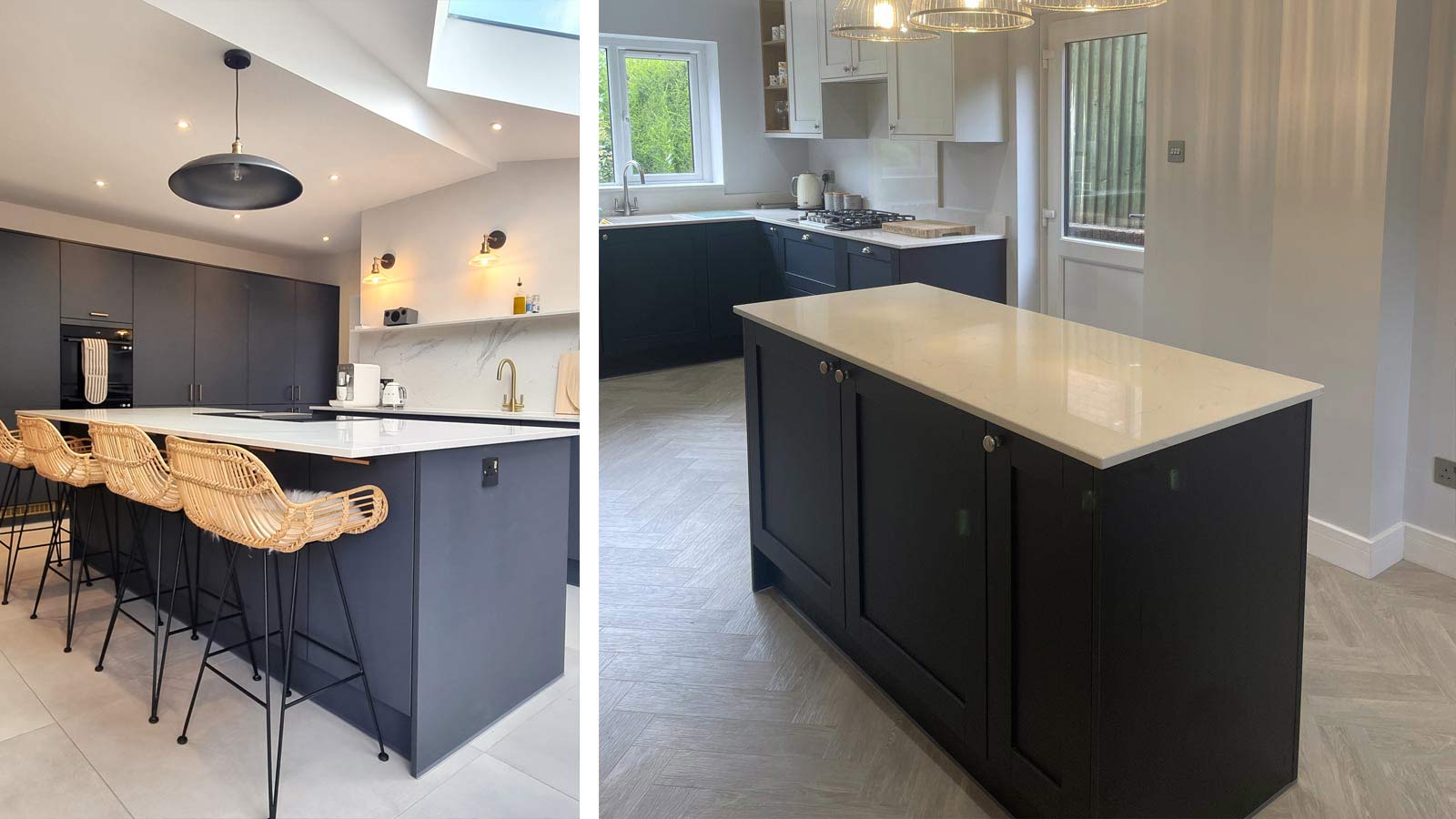 Blue small kitchen island and a little kitchen island with a slim kitchen island design