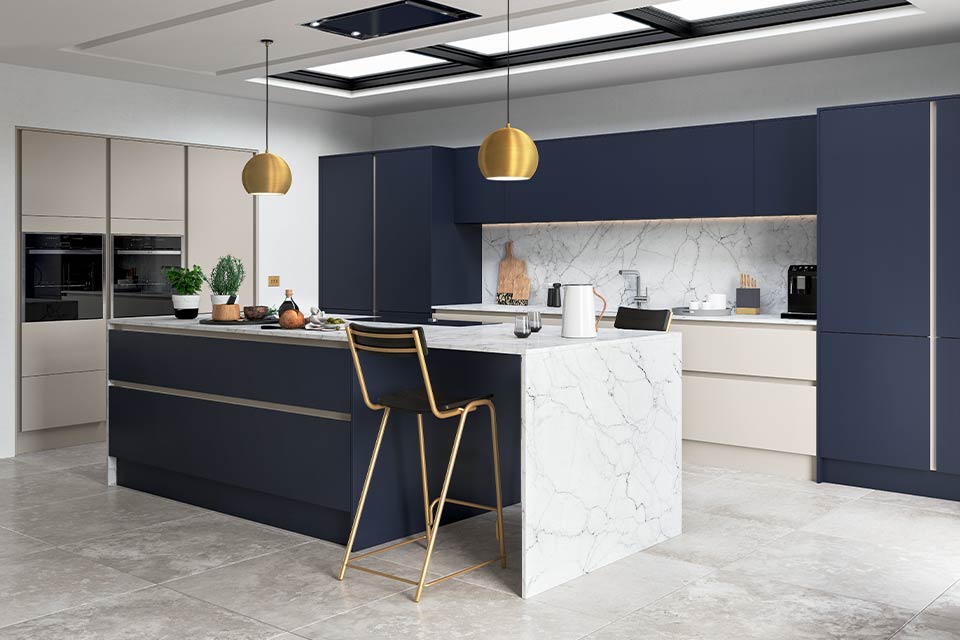 Sutton H Line modern blue kitchen