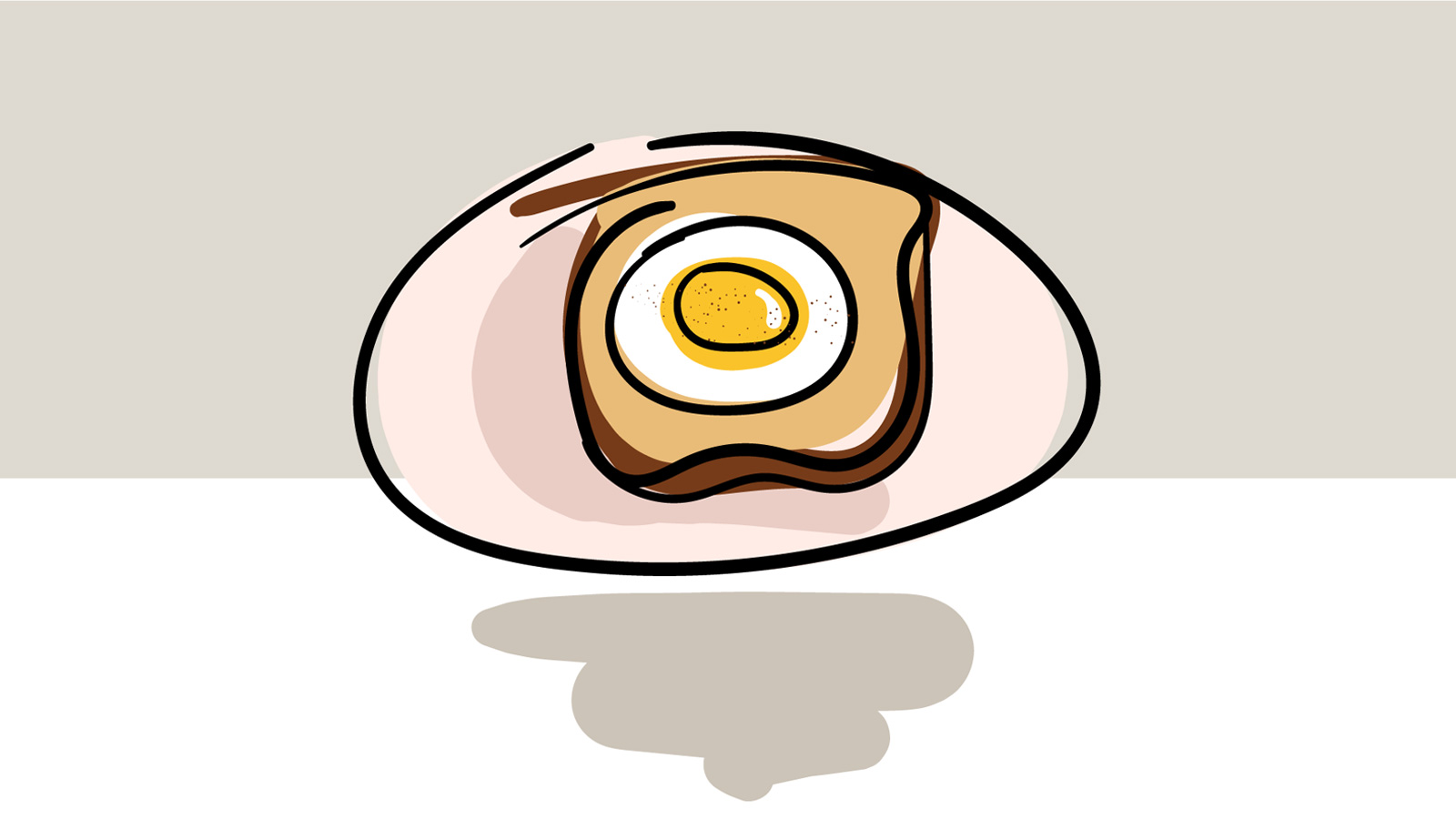 A depiction of a nutritious air fryer egg on wholemeal toast on a light plate