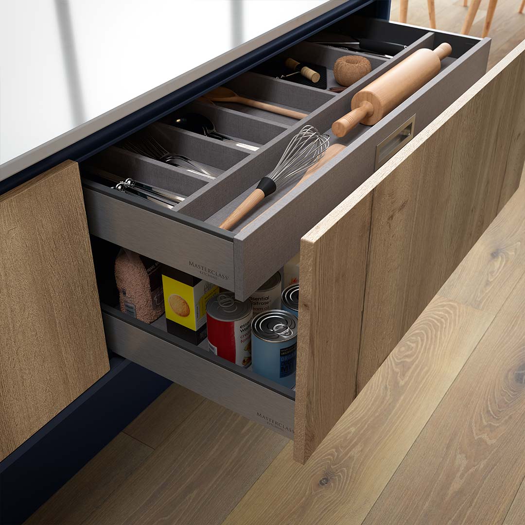 modern kitchen drawers | kitchen storage | sigma 3 kitchens®