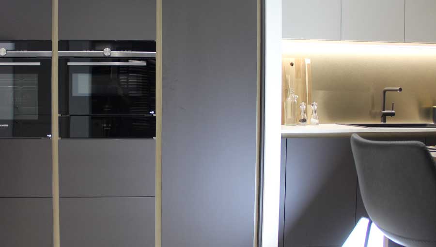 Metallic accents in a modern luxury kitchen