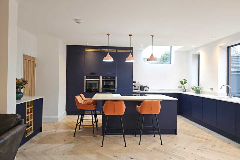 Modern Navy Kitchen