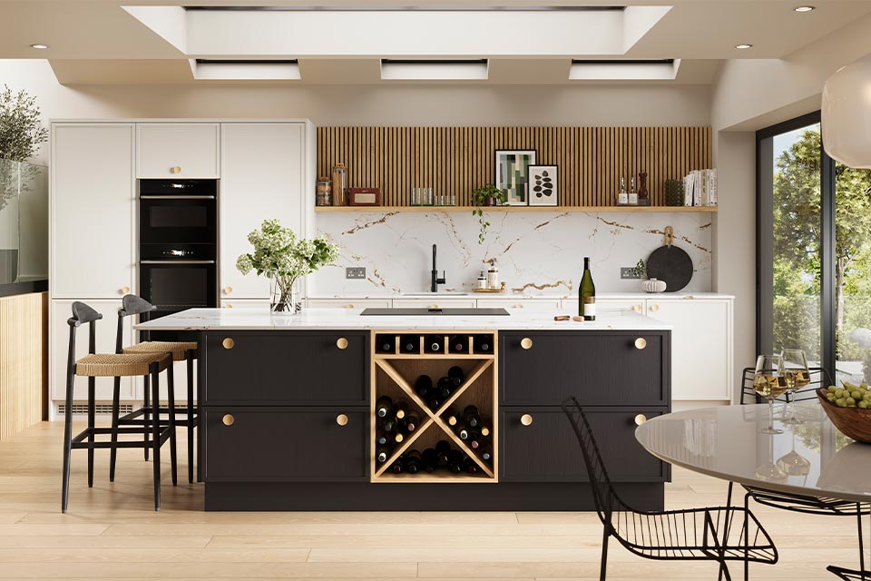 Oslo Micro Shaker Kitchen in Black and Grey
