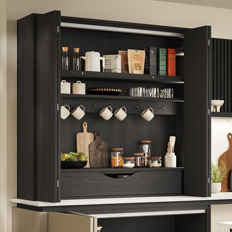 Kitchen dresser unit - black breakfast dresser