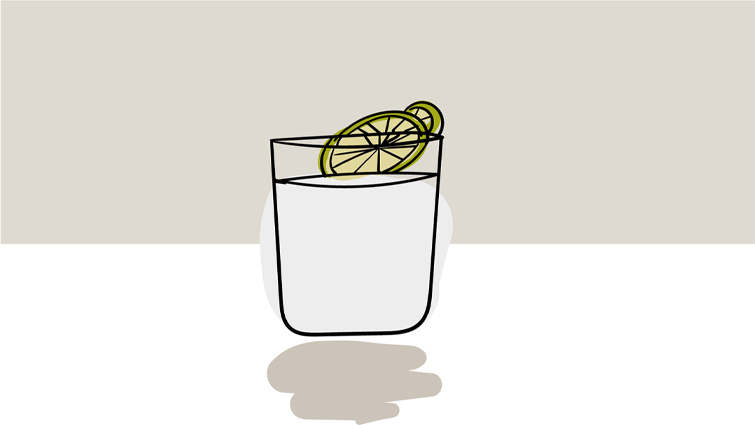 A Swedish Mule cocktail made of vodka, lime juice, syrup and ginger beer