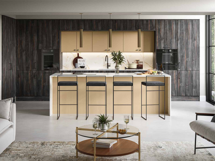 One beautiful ultra-modern kitchen 2026 has to offer, with wood finishes