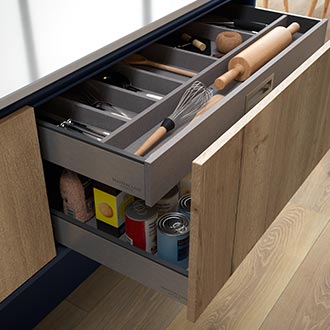 Modern kitchen drawers