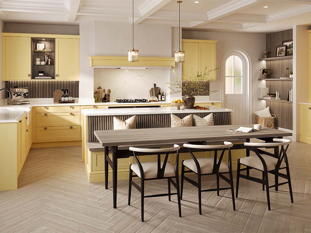 Bloomsbury Slim Shaker Kitchen in Butter Yellow