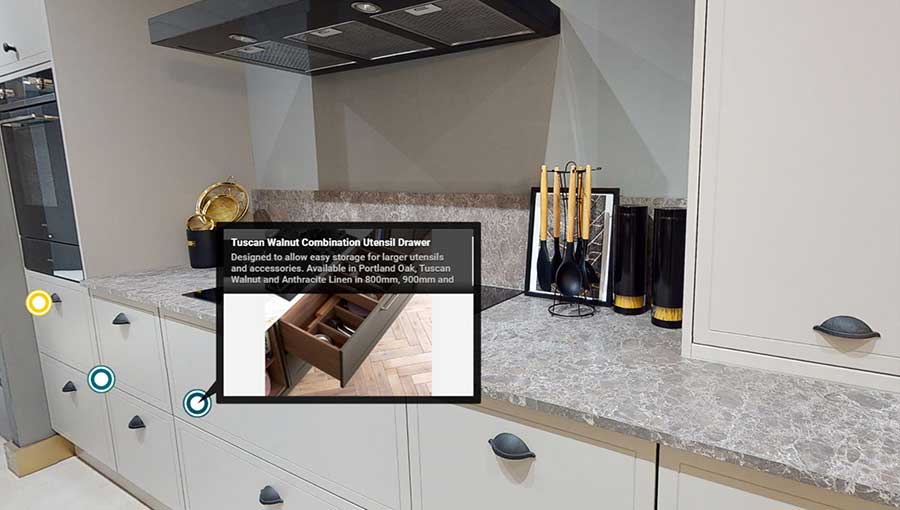 Virtual kitchen display in South Wales