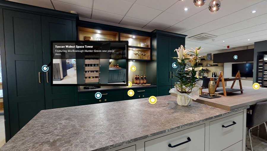Kitchen showroom display in South Wales