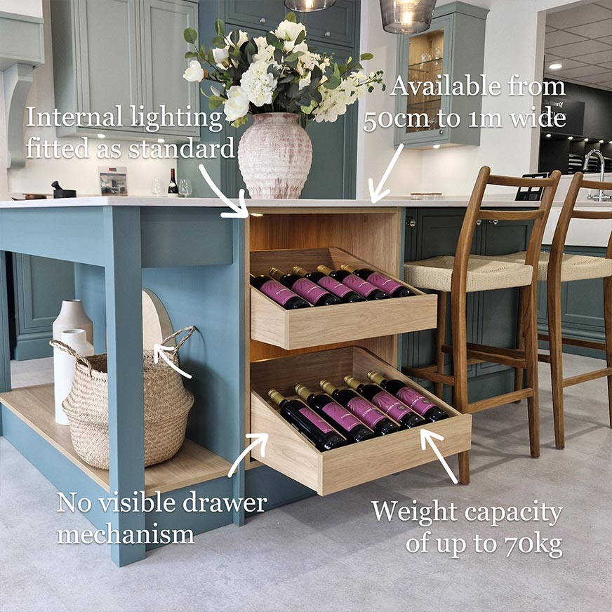 Features of our Wine Display Drawers