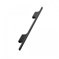 Brushed matt black modern double T pull handle