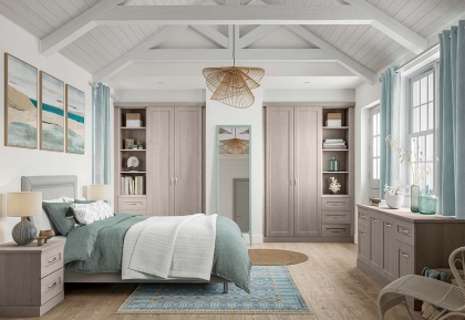 Curved fitted wardrobes deals