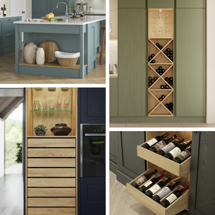 Cross Wine Rack Open Shelving