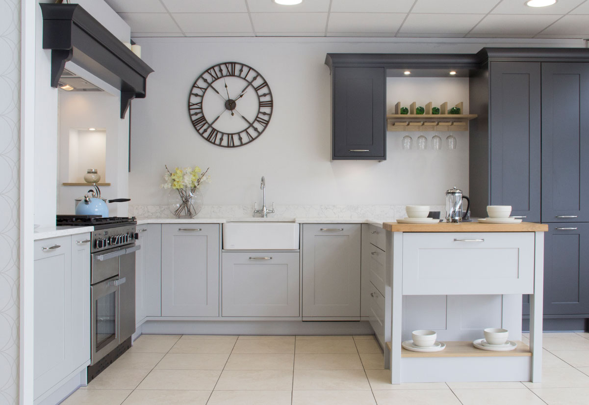 Marlborough Light Grey and Dust Grey Kitchen Display