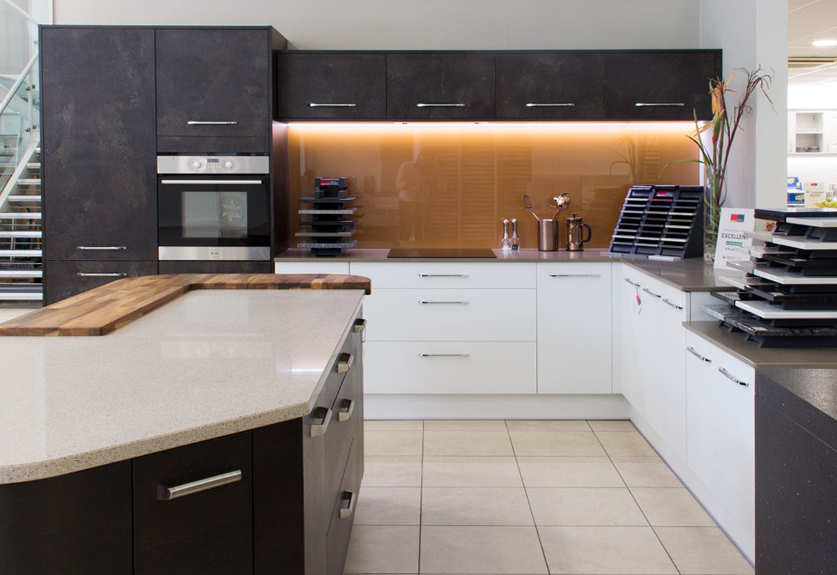 Sutton White with Madoc Terra Kitchen Display