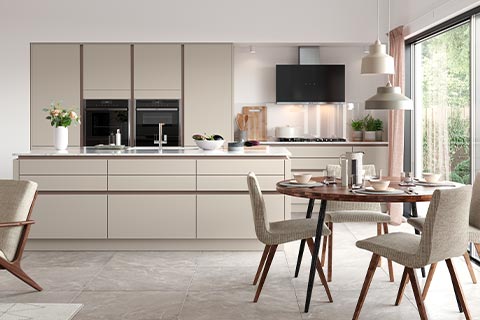 Sutton - Smooth finish handleless kitchen