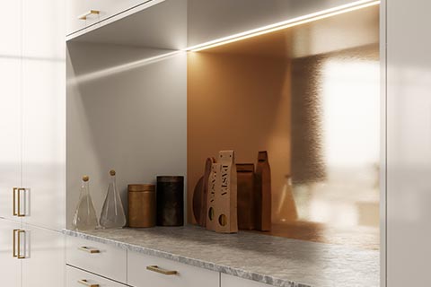 Metalix - Gloss metallic modern kitchen.