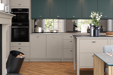 Oxwich - Painted wood modern kitchen.