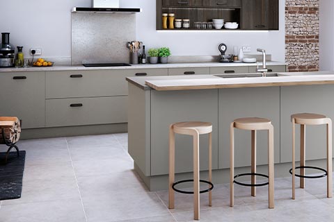 Sutton - Smooth finish modern kitchen.