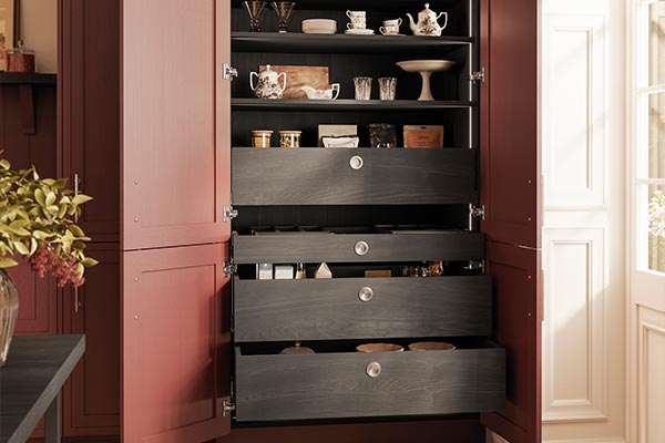 Kitchen storage designed to be practical, durable and fully coordinated with your luxury kitchen