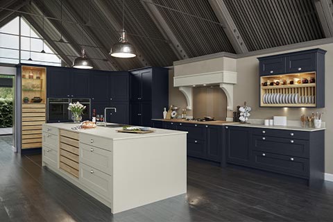 Hatfield - Painted effect traditional kitchen.